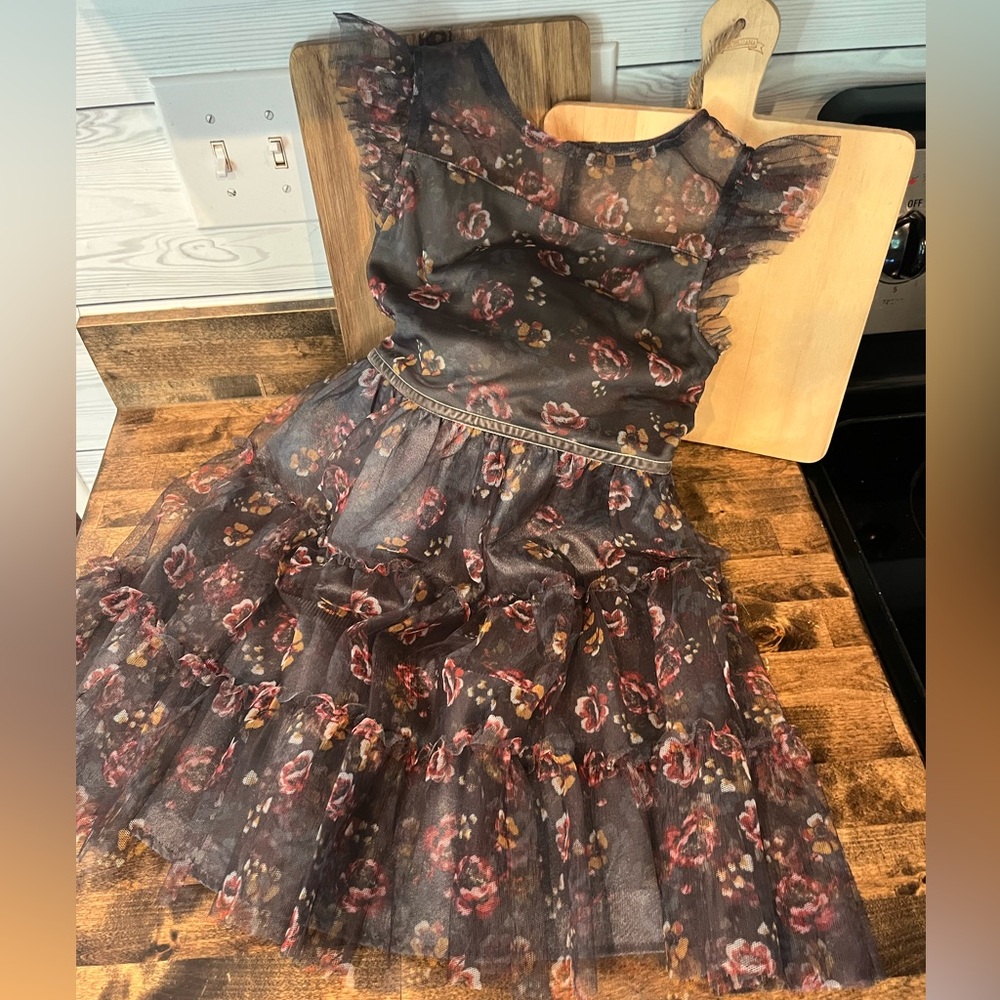 Size 12 charcoal floral dress